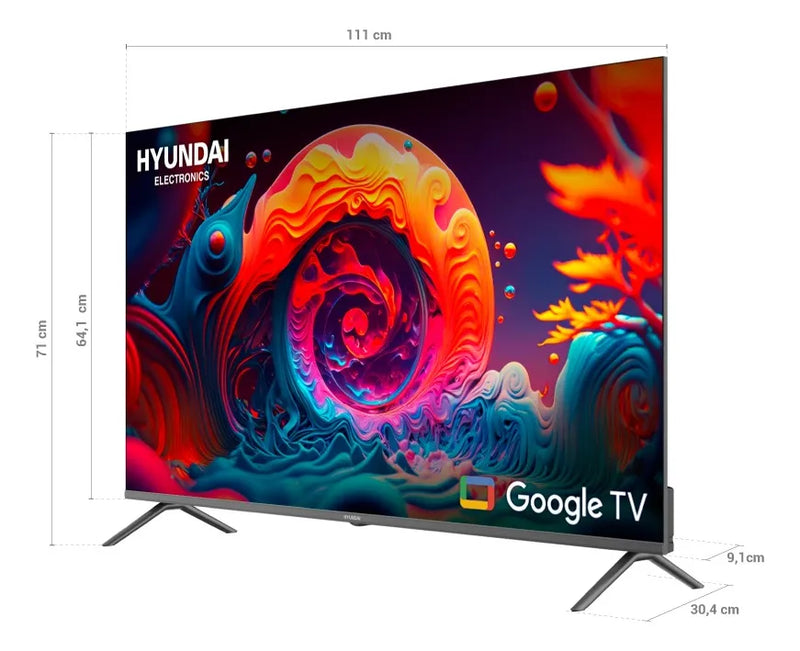 Televisor Hyundai 50 Pulgadas Smart Tv Qled 4k Google Tv