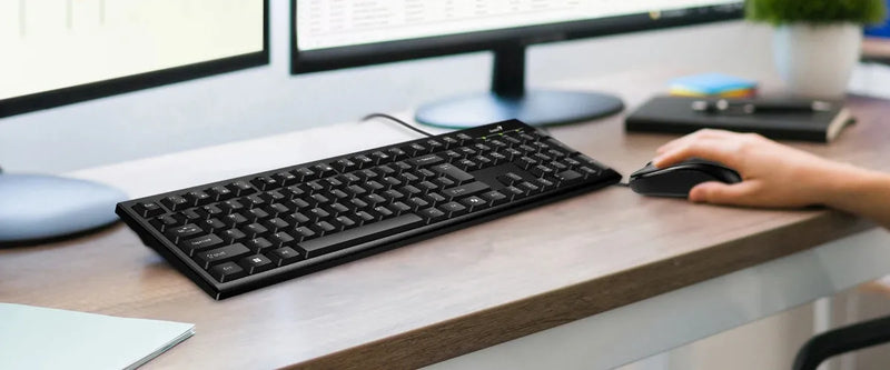 Kit Teclado Y Mouse Genius Usb Km-100se Español Mouse Negro Teclado Negro