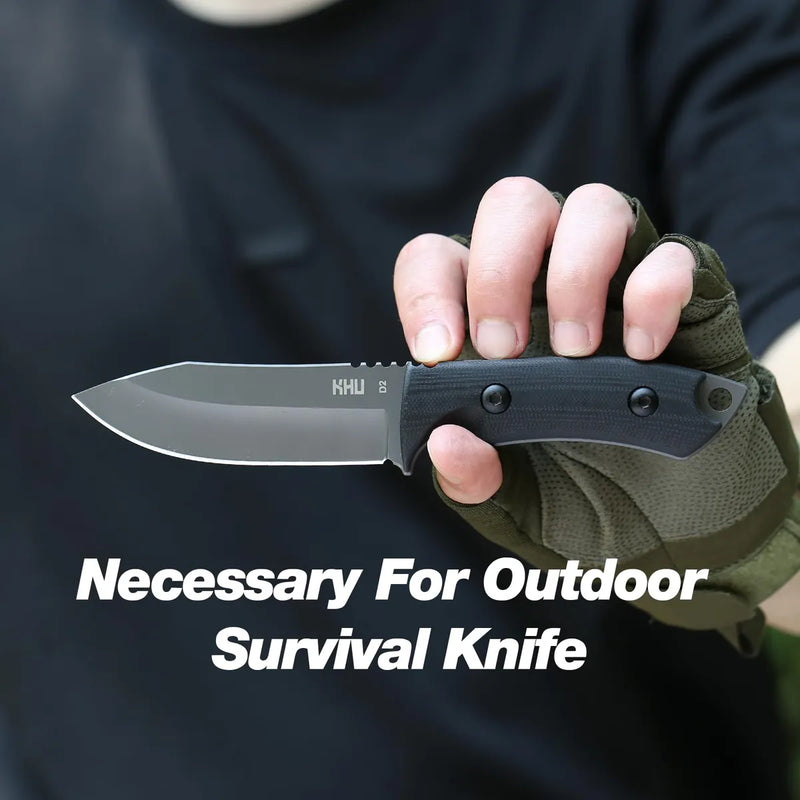 Khu Cuchillo De Hoja Fija Tactico, Cuchillo De Caza Superviv