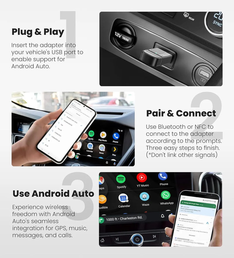 Adaptador Inalámbrico Ultra Rápido Para Android Auto