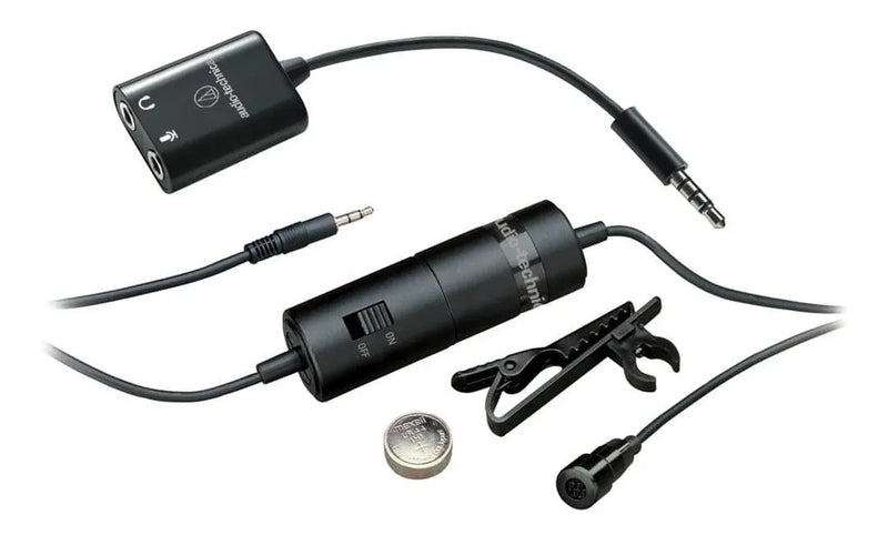 Micrófono Lavalier De Condensador Audio-technica Atr3350xis Color Negro