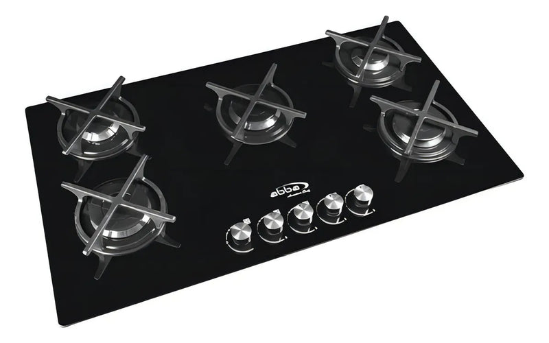 Estufa De Empotrar Abba 5 Puestos Gas Propano Cg 601 V5c N Color Negro