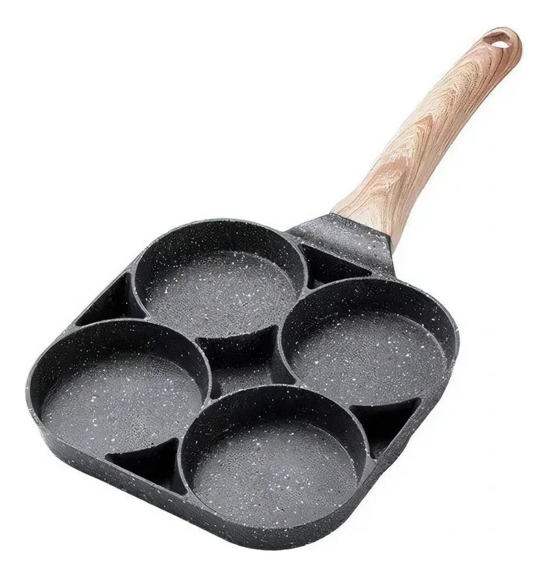 Sarten Antiadherente 4 Puestos Para Huevos Arepas Pancakes C Negro