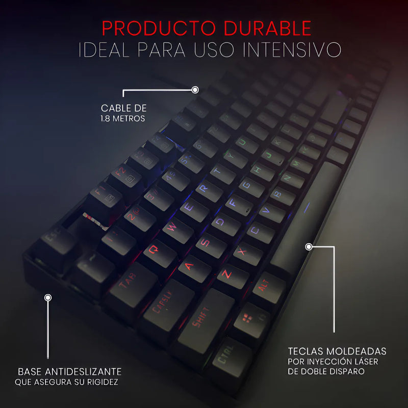 Teclado Gamer Mitra K551-rgb Negro Español Alámbrico