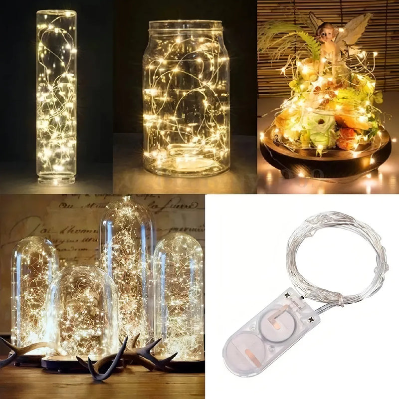 Extensión Alambre Luces Microled 3 Metros Decoración 12unid Luces Amarillo