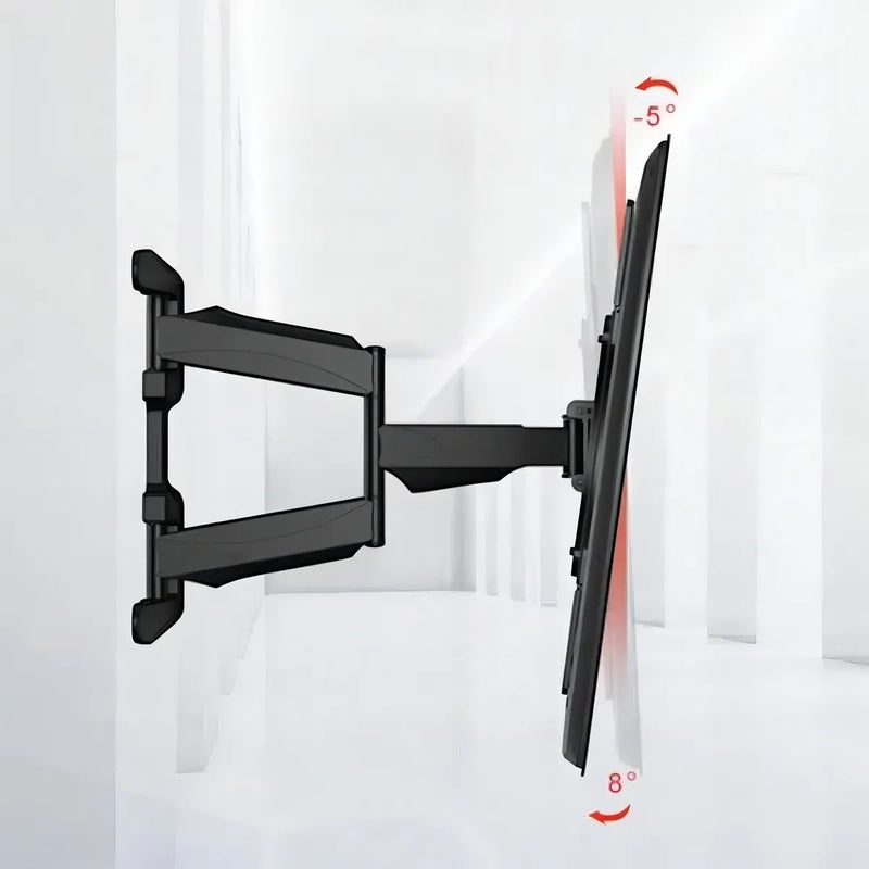 Soporte Articulado Cantilever P5 Para Tv 32 A 75 Pulgadas Led Lcd Smart Curvos Y Planos Movimiento Inclinable Base Estable Brazo Extensible Soporte Resistente Fácil Montaje Uso Residencial O Comercial