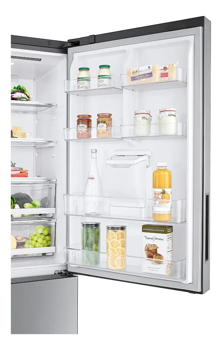 Nevera Lg Bottom Freezer 461lt Tecnología Naturefresh Plata Plateado