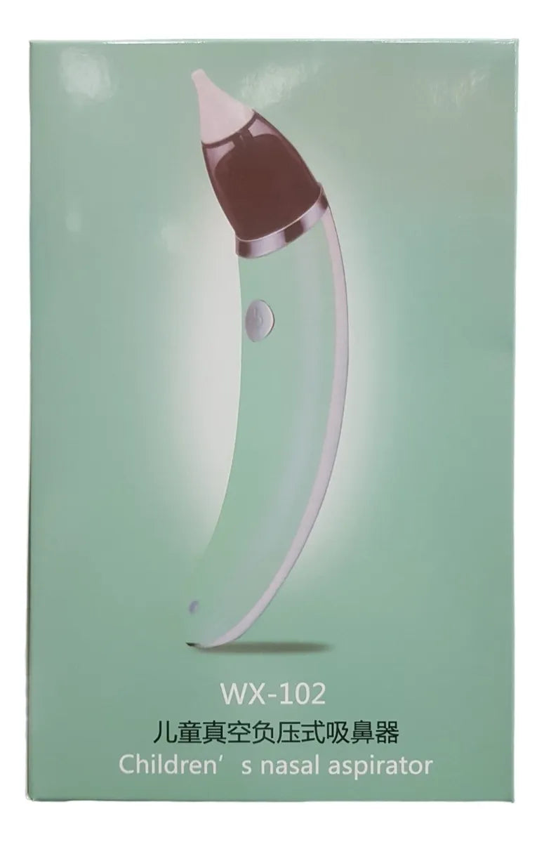 Aspirador Limpieza Nasal Para Bebe Niño Eléctrico Automatico Verde Claro