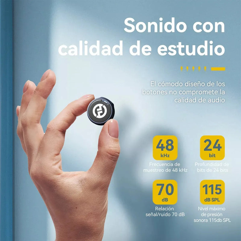 Sistema de micrófono Hollyland Lark M2 Combo con solapa negra