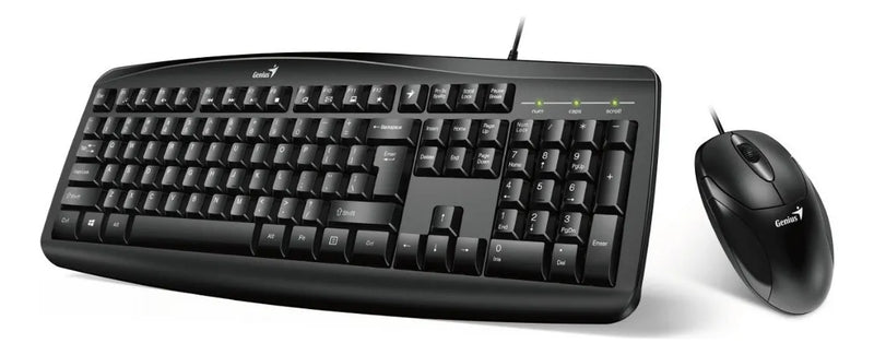 Kit de teclado y mouse Genius KM-200 Español de color negro