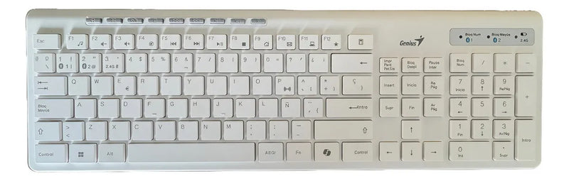 Combo Genius Inalambrico Bluetooth Slimstar 8230 Blanco