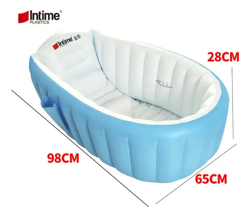 Bañera Inflable Bebes Plegable Efecto Rebote Baño Divertido Diseño Tina