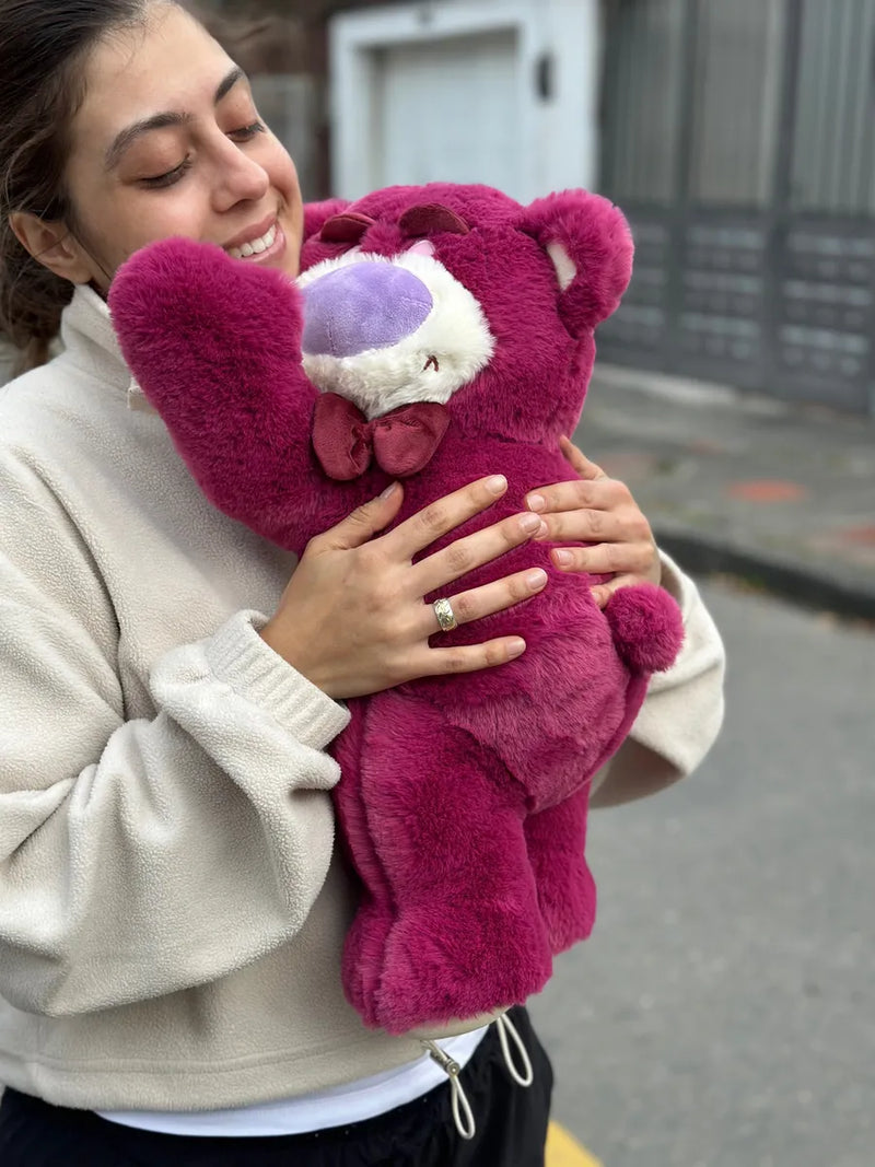 Peluche Oso Lotso Dormilón Acostado Grande 50cm Morado