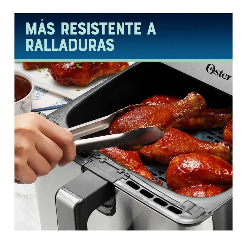 Freidora De Aire Digital Oster® Con Capacidad De 9l Ckstaf90 Color Plateado