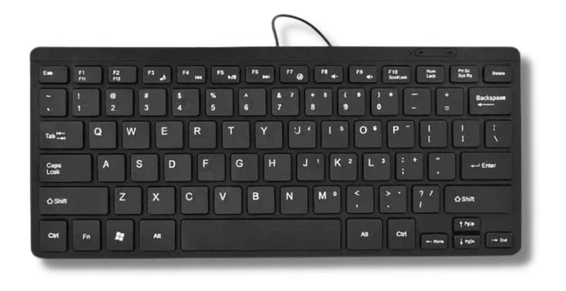 Teclado Alámbrico Aaa-1000 Compatible Con Windows Y Mac Color del teclado Negro