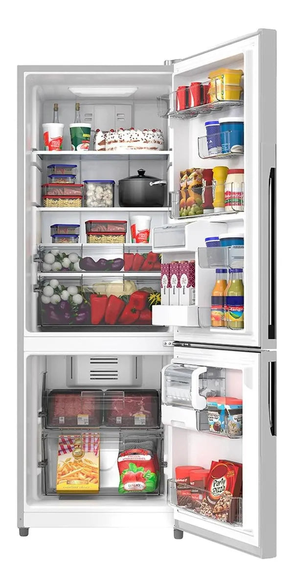 Heladera No Frost Mabe RMB400IBBRX0 418L Plateada con Negro | Bottom Freezer