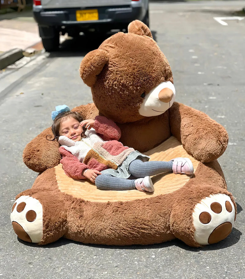 Puff Silla Peluche Oso Gigante 100x90cm