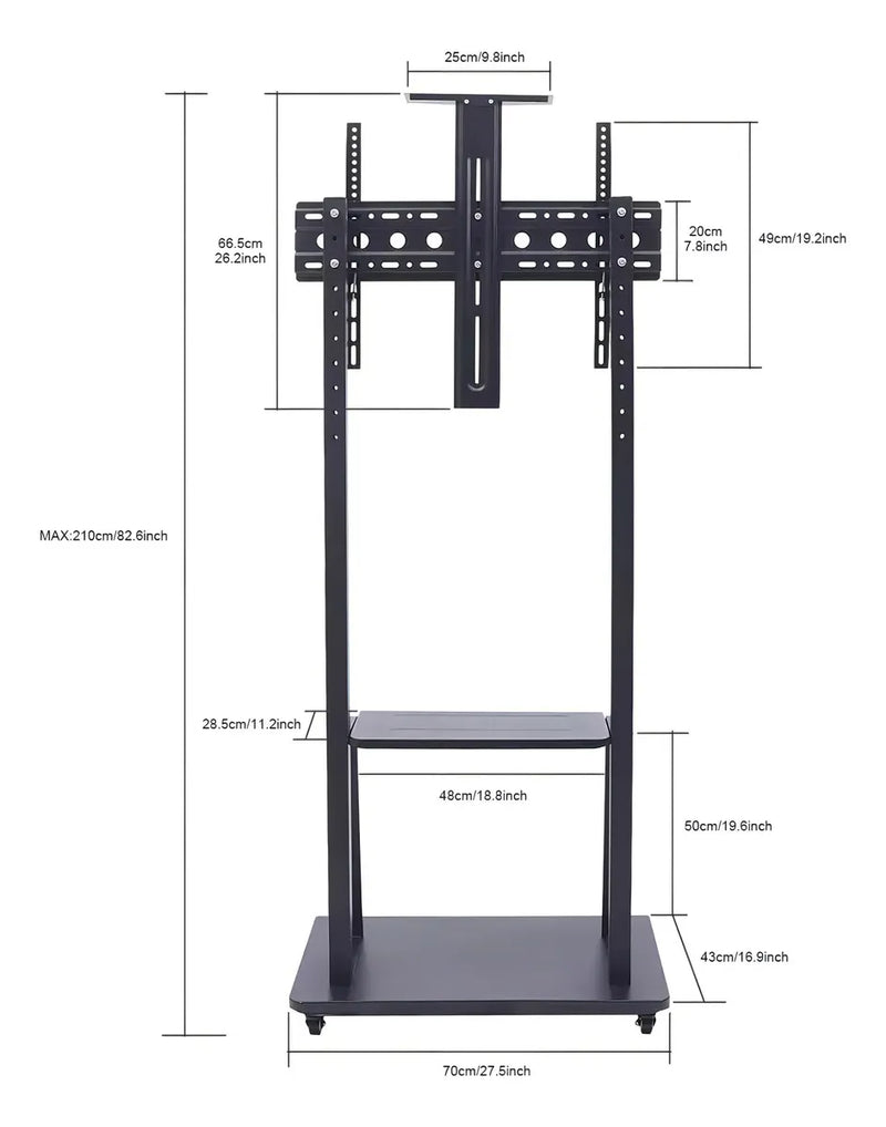 Soporte Tv Base Pedestal Rueda Televisor 32 A 70p Pulgadas Color 1700