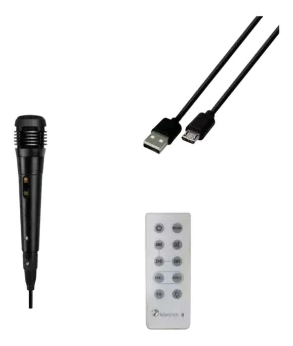 Parlante Musical Portátil Bluetooth Micrófono Luz Led Bafle