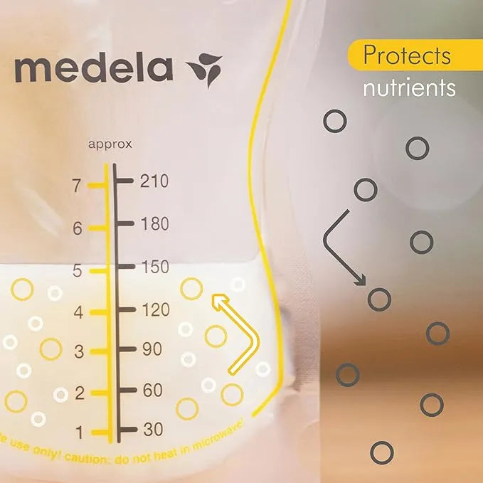 Medela Bolsas Almacenamiento Leche Materna 7.1oz/210ml100uds