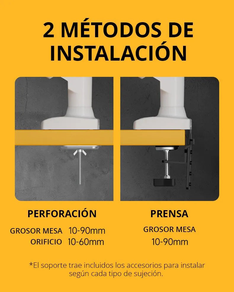 Soporte Brazo Monitor Para 2 Pantallas Lcd Led Escritorio Gris Oscuro