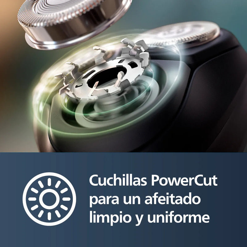 Philips Shaver 3000X Series, Afeitadora eléctrica en seco y húmedo, Tecnología SkinProtect, Recortador emergente, Máquina de afeitar, Deep Black, Modelo X3021/00