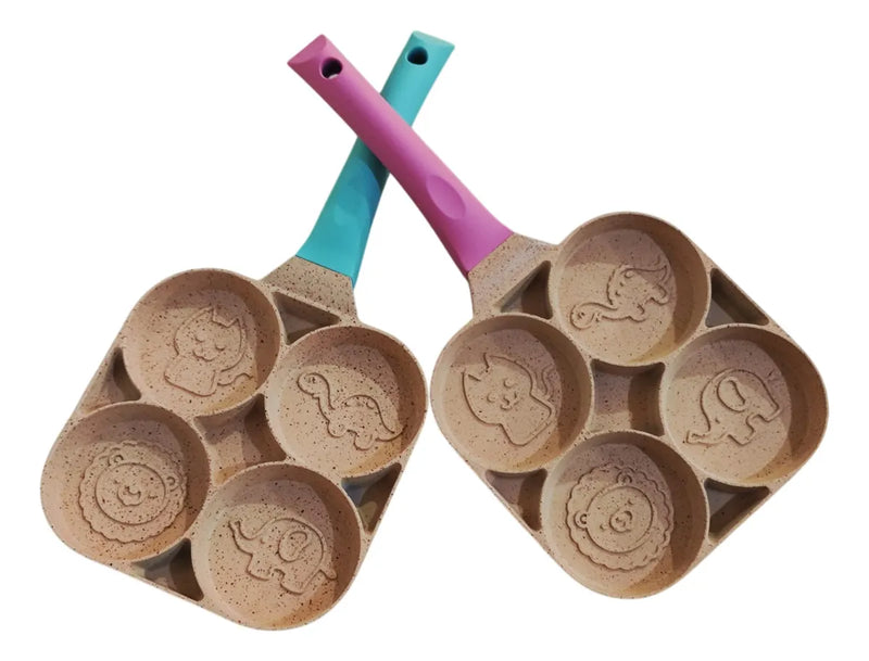 Sarten 4 Puestos Figuras Animales Cocina Panques Hamburguesa Diseño 1