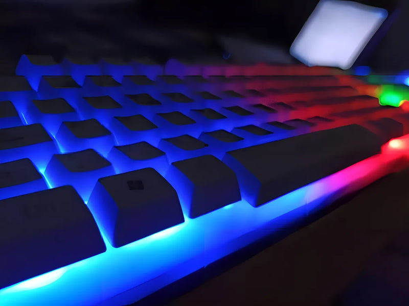 Mouse Y Teclado Gamer Rgb Aoas M-400 Blanco