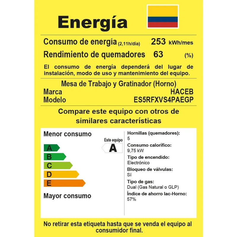 Estufa Romero Reflex Haceb 50 Cms Gas Propano Negro