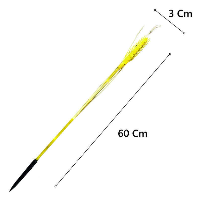 Luces Espiga De Trigo Solar Para Jardin X10 Navideña Amarillo
