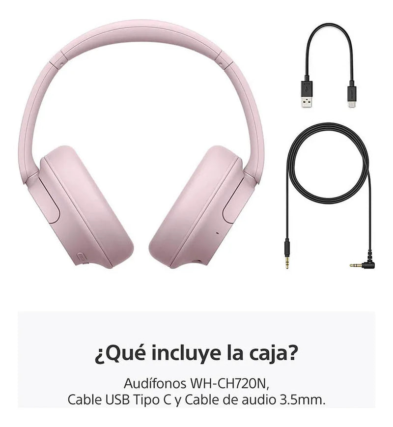 Audífonos Inalámbricos Con Noise Cancelling Wh-ch720n Color Rosado