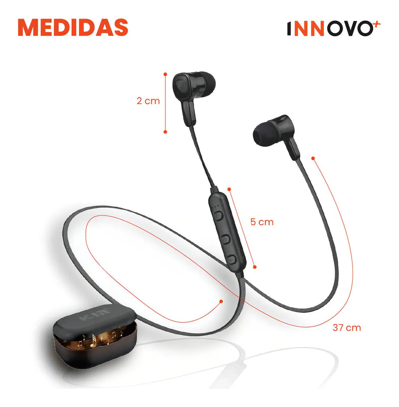 Audifono Bluetooth Deportivo Control Volumen Con Estuche Kin Hifi Sound Hifi Sport