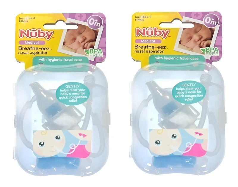 Nuby Aspirador Nasal Asistido Con Boquilla Y Filtro Color Transparente