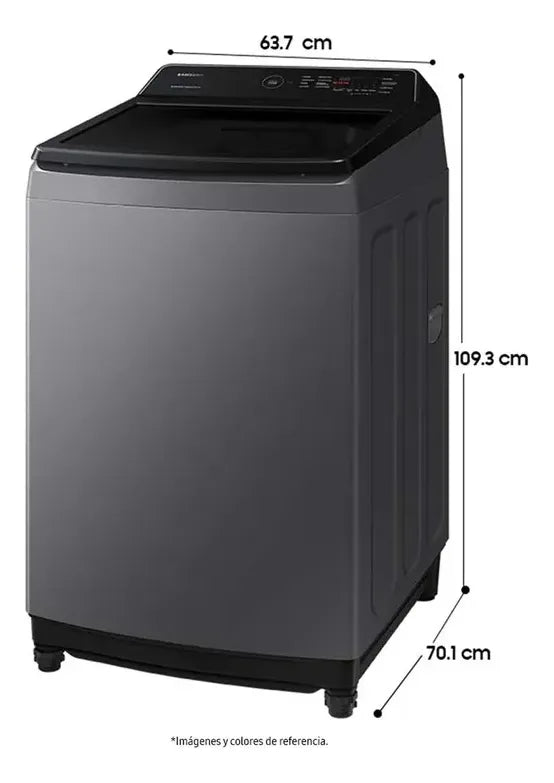 Lavadora Samsung 19kg Ecobubble Inverter Gris Wa19cg6441bdco