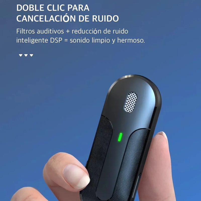 Micrófono Inalambrico De Solapa Tipo C Iphone Y PC Con Estuche De Carga Doble Receptor y Cancelación de Ruido y Antipop Vimai M8C-2 Negro
