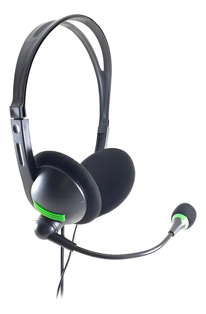 Diadema Para Pc Con Microfono Wit Am-20 Doble Plug Color Negro