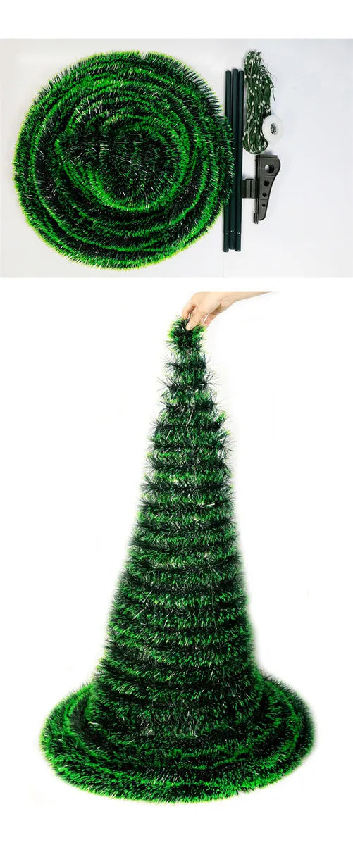 Árbol De Navidad Artificial Plegable Fácil Armado 150cm Color Verde Claro