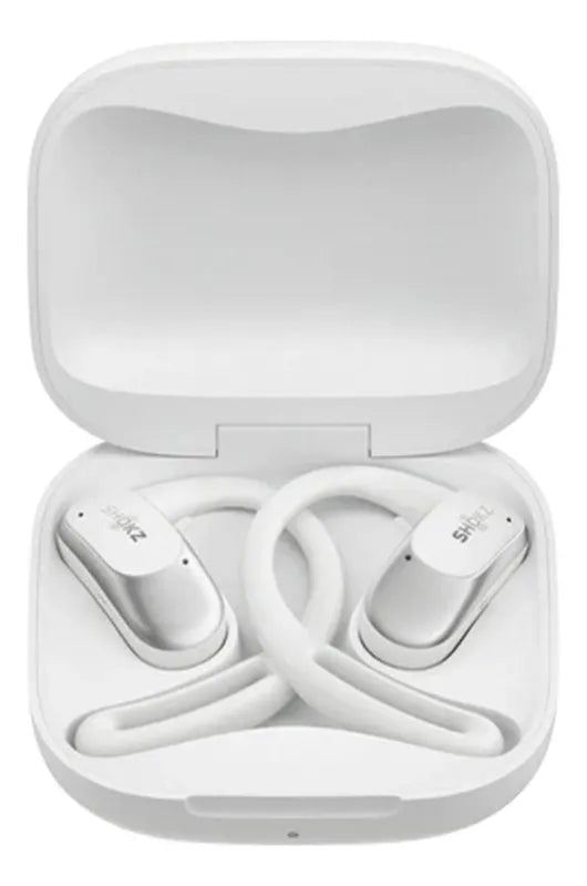 Audífonos Bluetooth Shokz Openfit Air Color Blanco Luz Azul