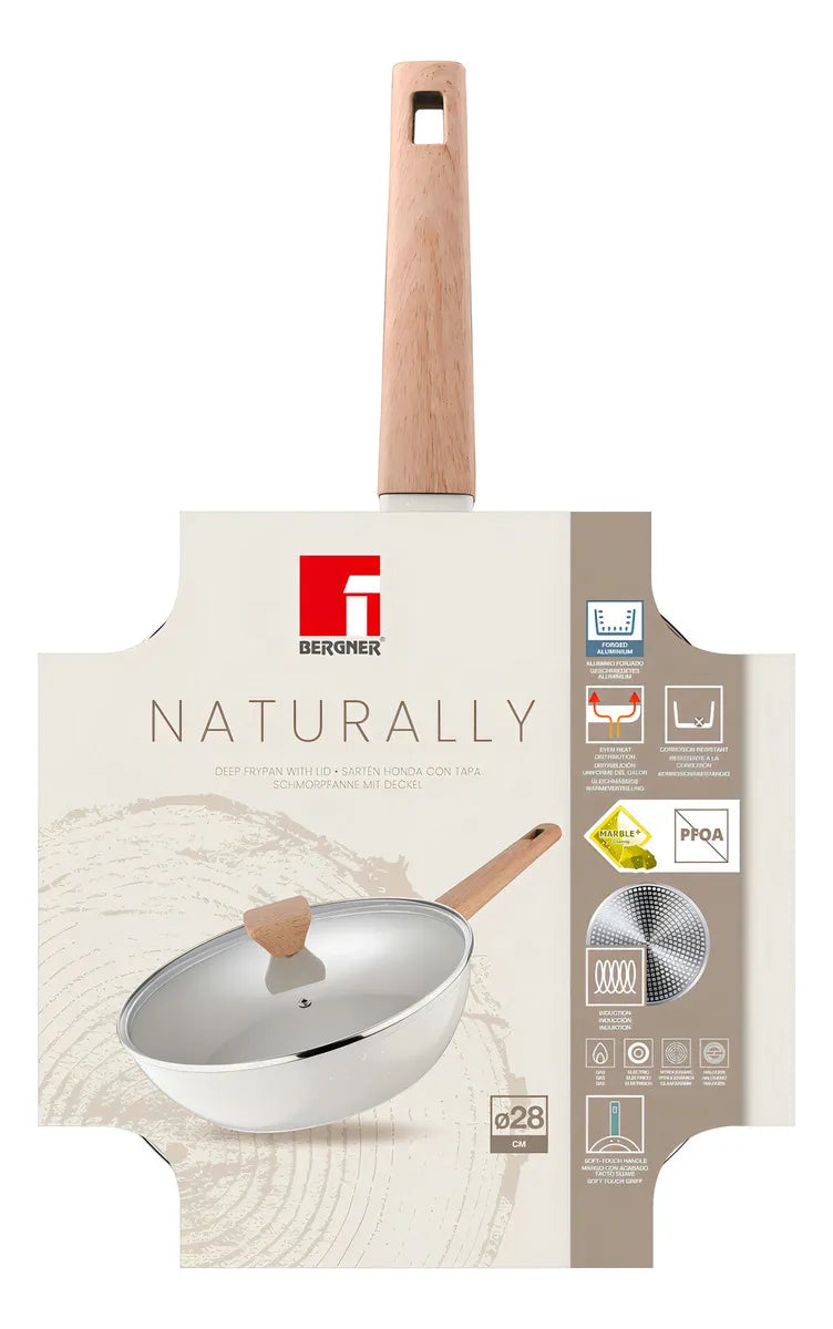 Sarten Hondo 28cm Con Tapa Naturally Bg Color Beige