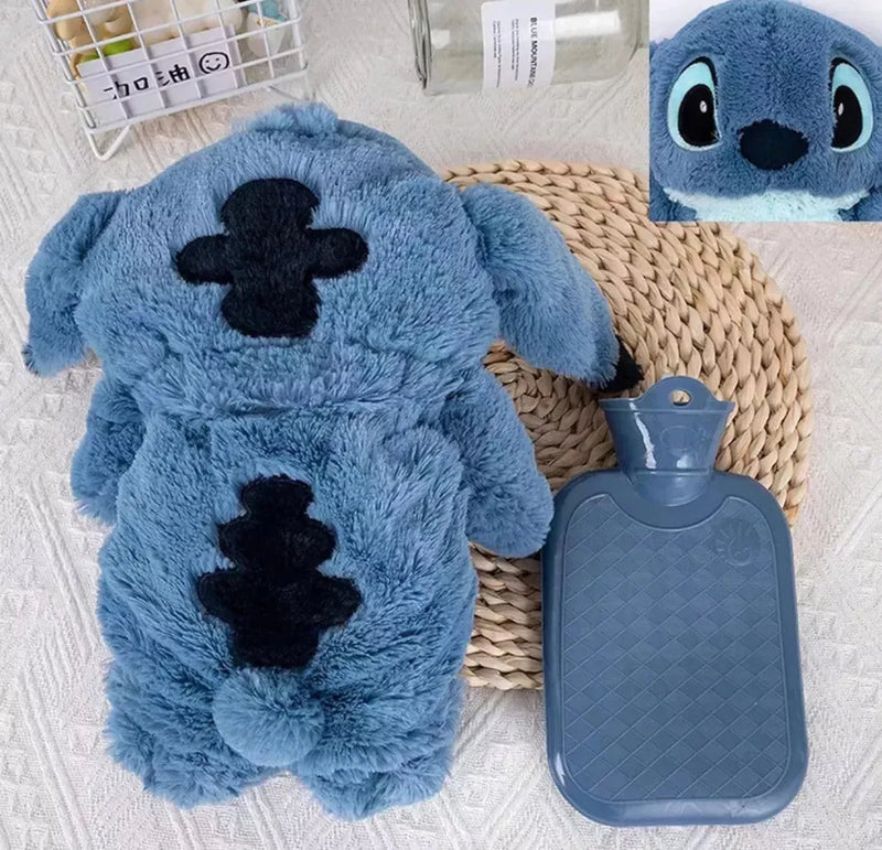 Peluche Stitch Mediano Bolsa Para Cólicos Menstruales Azul Acero