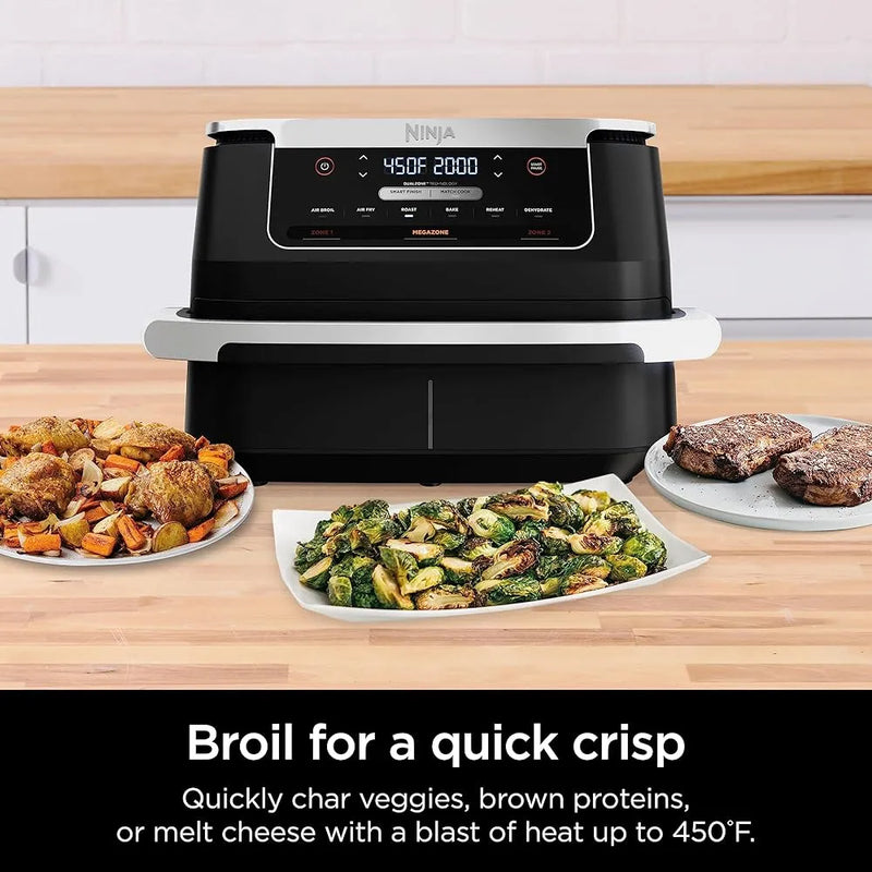 Freidora Air Fryer Ninja Dz071 6 En 1 2 Cestas 6.8 Lts
