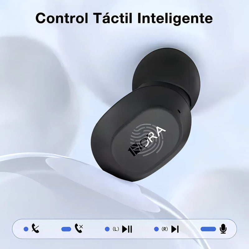 Audifonos Bluetooth Inalambricos 1Hora In-Ear Manos Libre Buds AUT208N Bluetooth 5.3 Para Celulares Color Negro