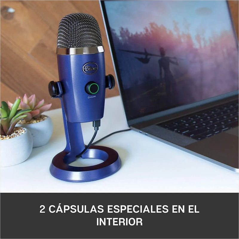 Micrófono Blue Yeti Nano Condensador Omnidireccional color shadow greyS