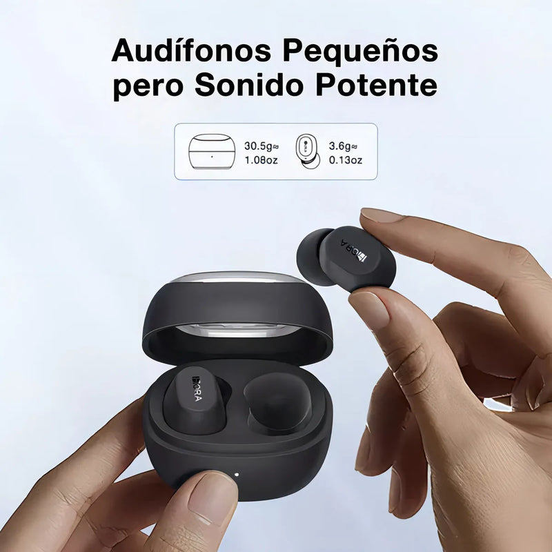 Audifonos Bluetooth Inalambricos 1Hora In-Ear Manos Libre Buds AUT208N Bluetooth 5.3 Para Celulares Color Negro
