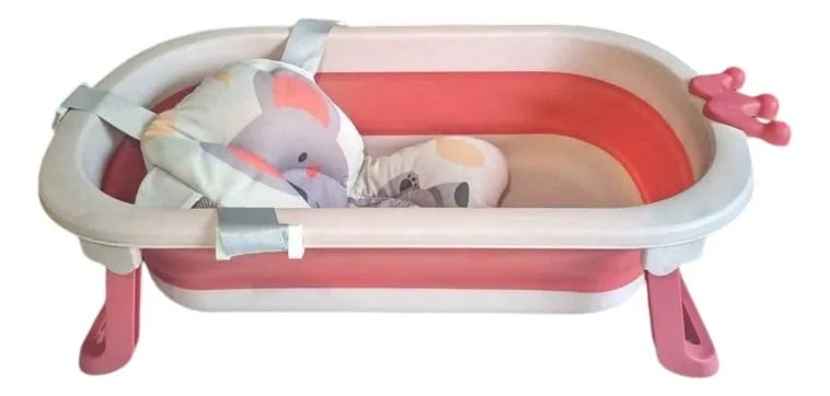 Bañera Tina Para Bebe Plegable Con Termometro Ducha Bebe Mas Color Azul Claro