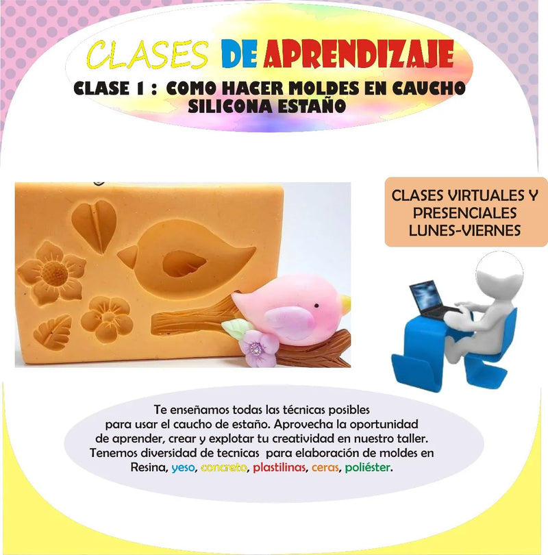 Caucho Silicona Moldes Mold 25 Liquido X500g Esculturas