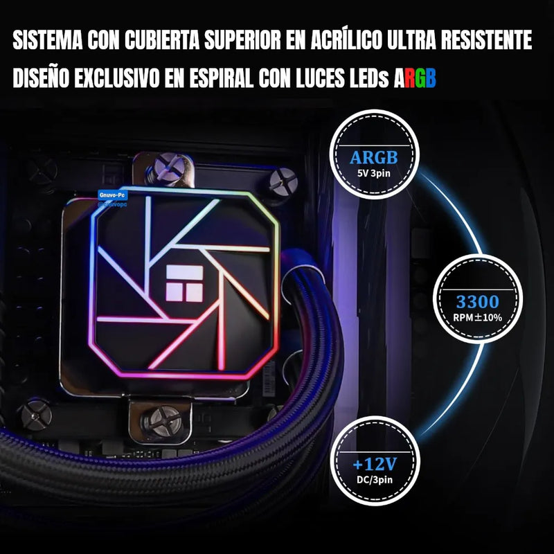 Refrigeracion Liquida Ta 360 Mm Argb Lga 1700 Am5 Am4 Negro
