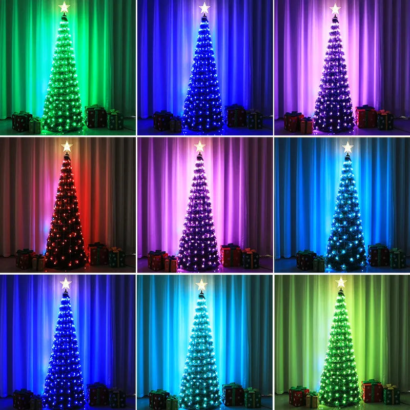 Árbol De Navidad Artificial Plegable Fácil Armado 150cm Color Verde Claro