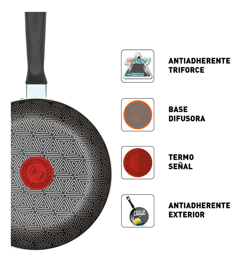 Set De Sartenes Imusa Talent 12, 18 Y 20cm Color Gris