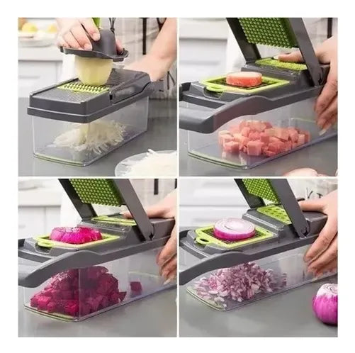 Procesador Picador Cortador Rallador Vegetal Fruta Alimentos Picador Con Recipiente 15 En 1